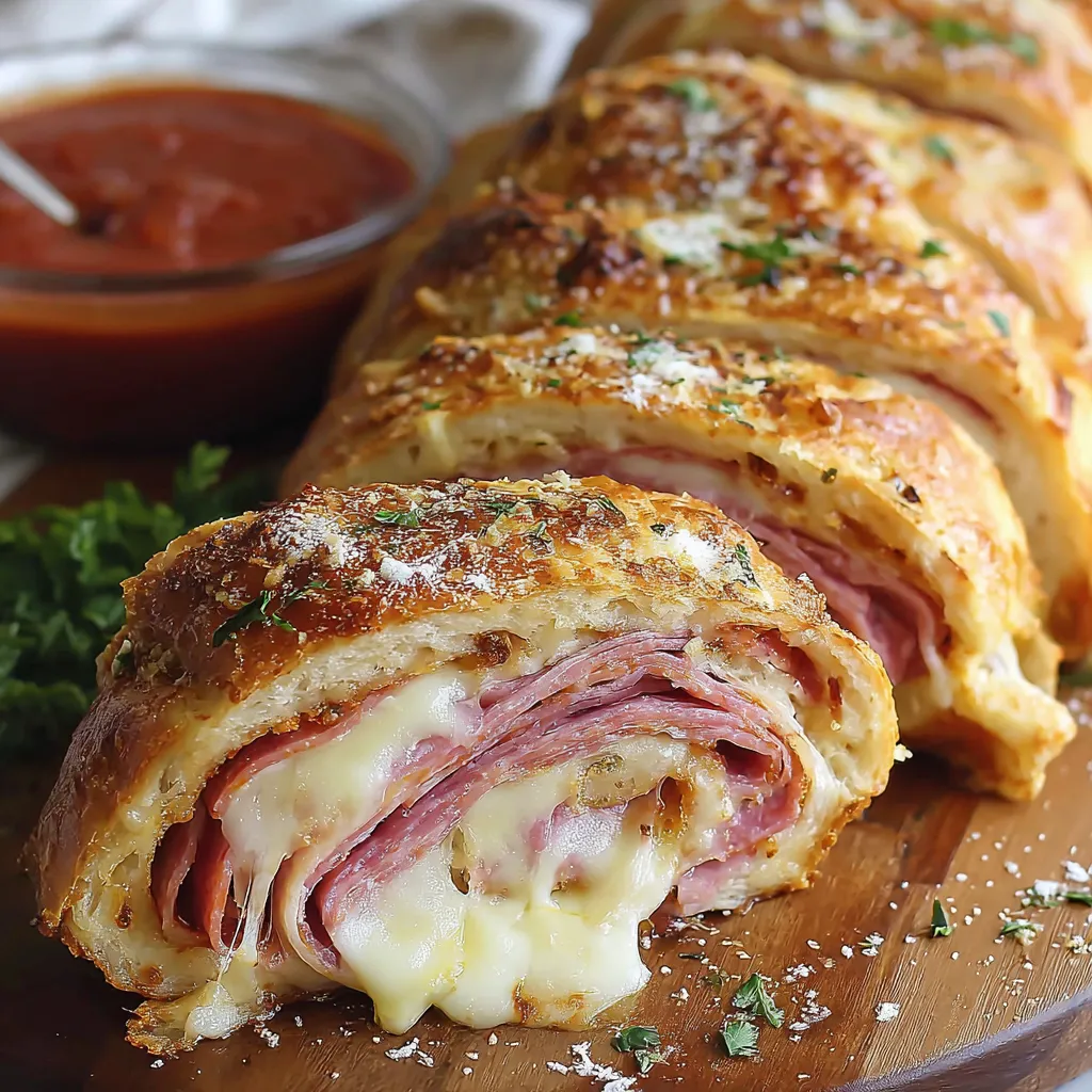 Italian Stromboli Stuffed Bread
