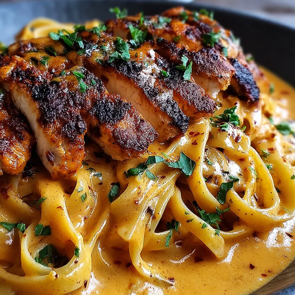 SMOKY CAJUN CHICKEN LINGUINE IN BUTTER CREAM SAUCE