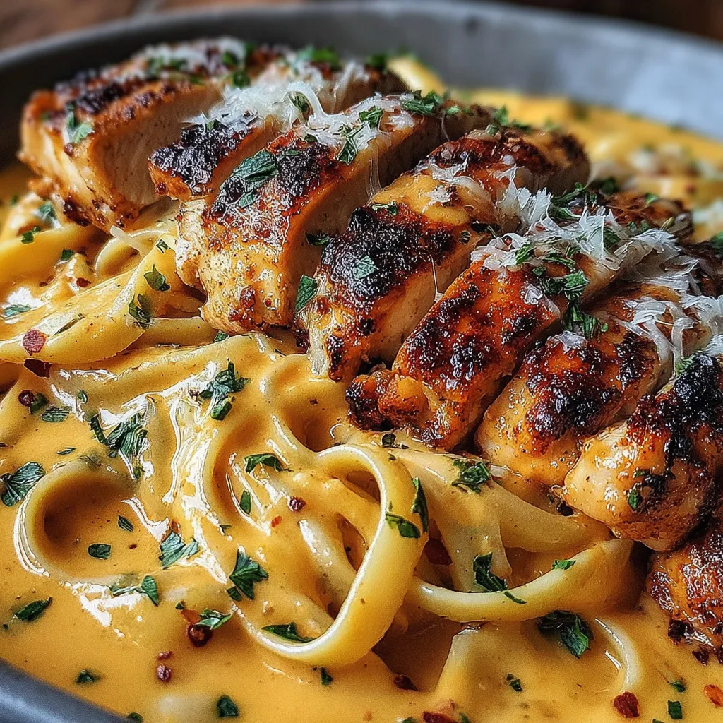 SMOKY CAJUN CHICKEN LINGUINE IN BUTTER CREAM SAUCE