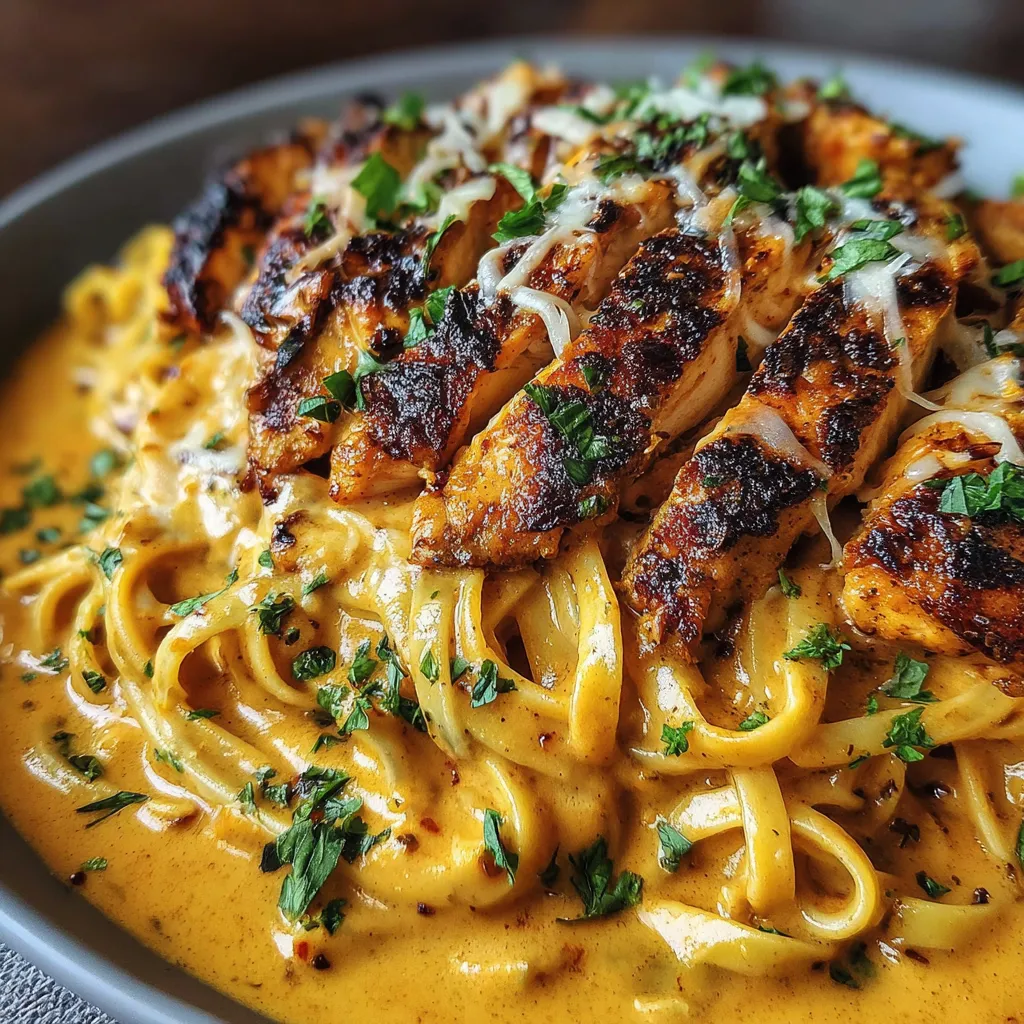 SMOKY CAJUN CHICKEN LINGUINE IN BUTTER CREAM SAUCE
