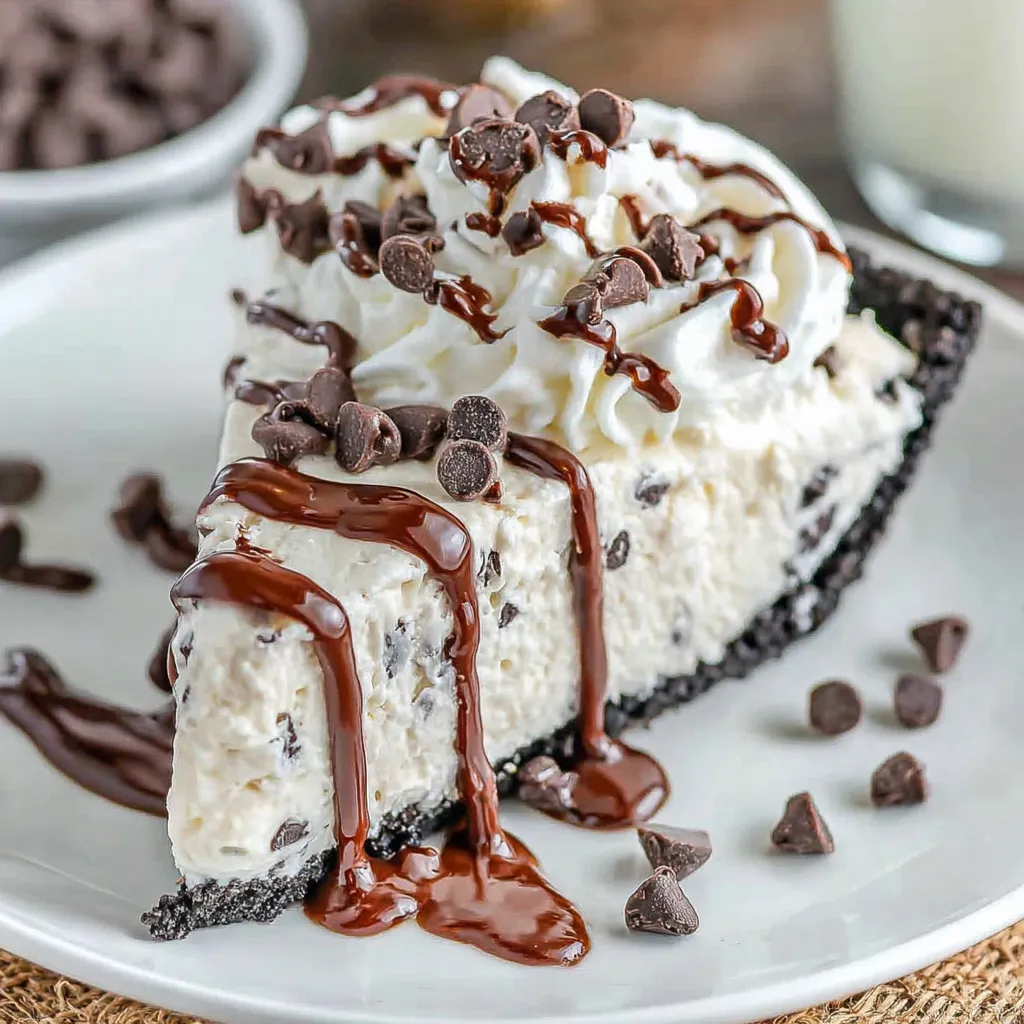 No-Bake Chocolate Chip Cheesecake