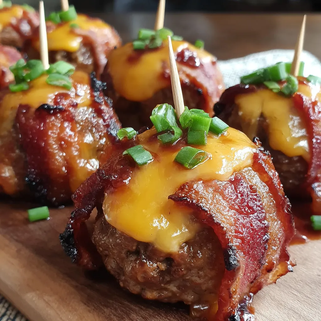 Cheddar-Stuffed BBQ Bacon Bombs
