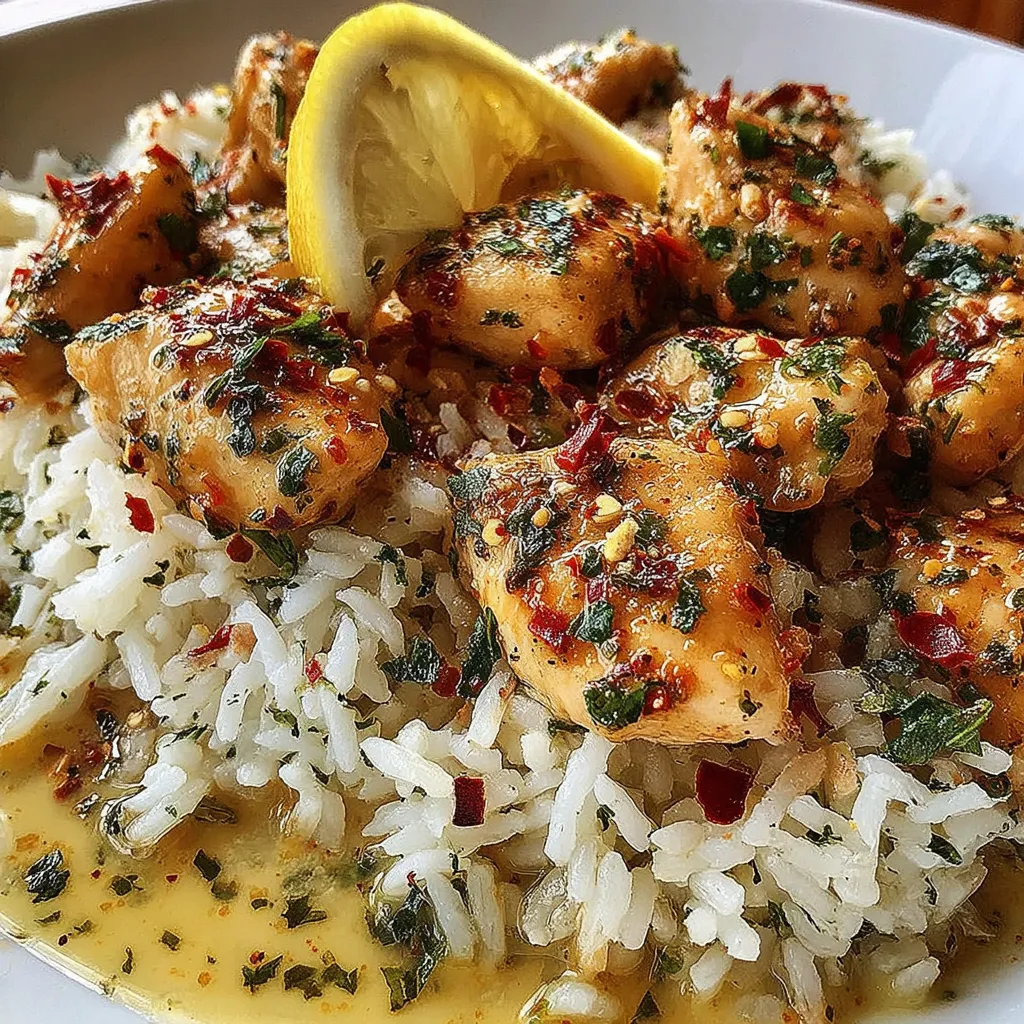 Chicken Scampi with Creamy Garlic Parmesan Rice. Ingredients: