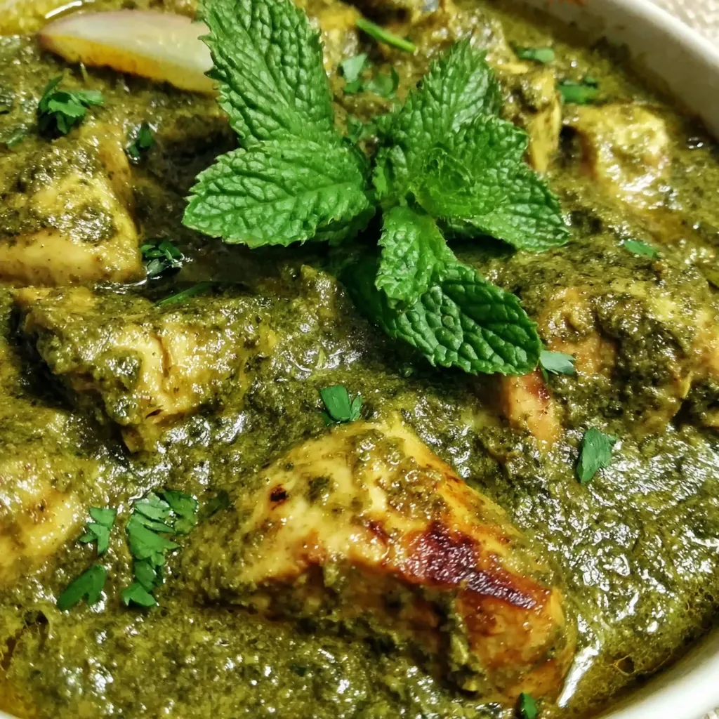 Hyderabadi Green Chicken