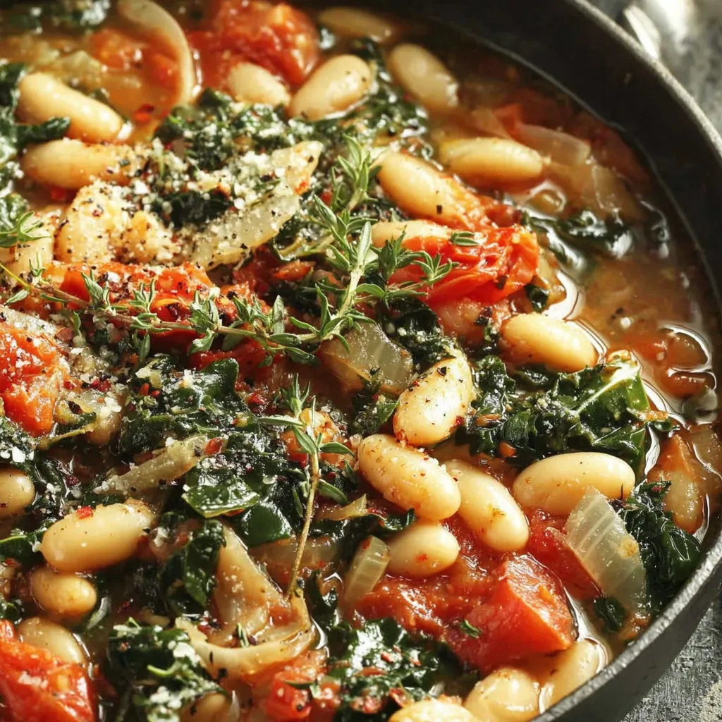 Mediterranean White Beans & Greens