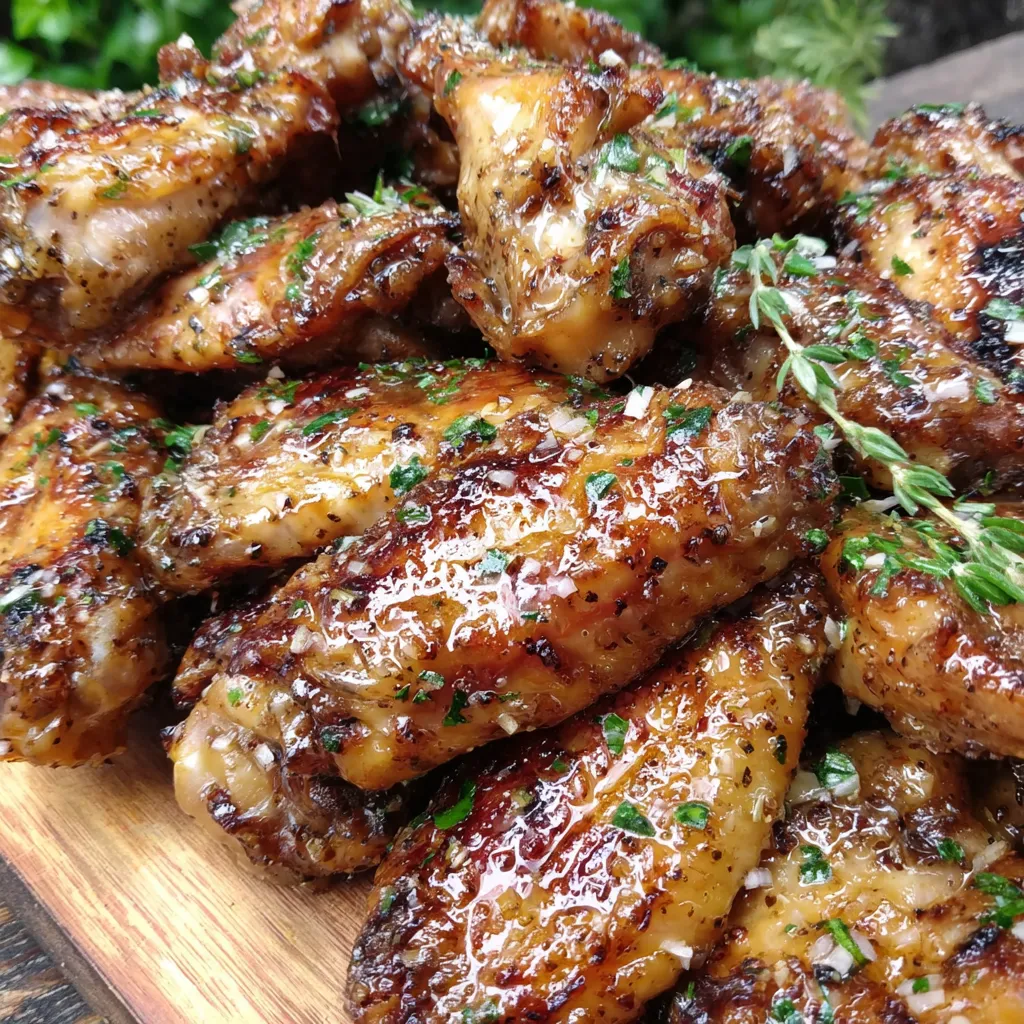 Smoked Garlic Lemon Pepper Chicken Wings