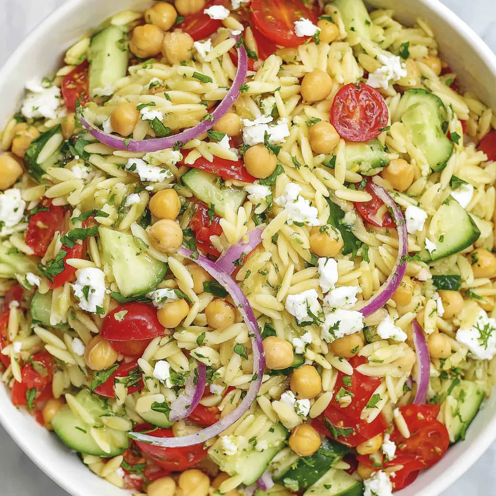 Chickpea Orzo Salad