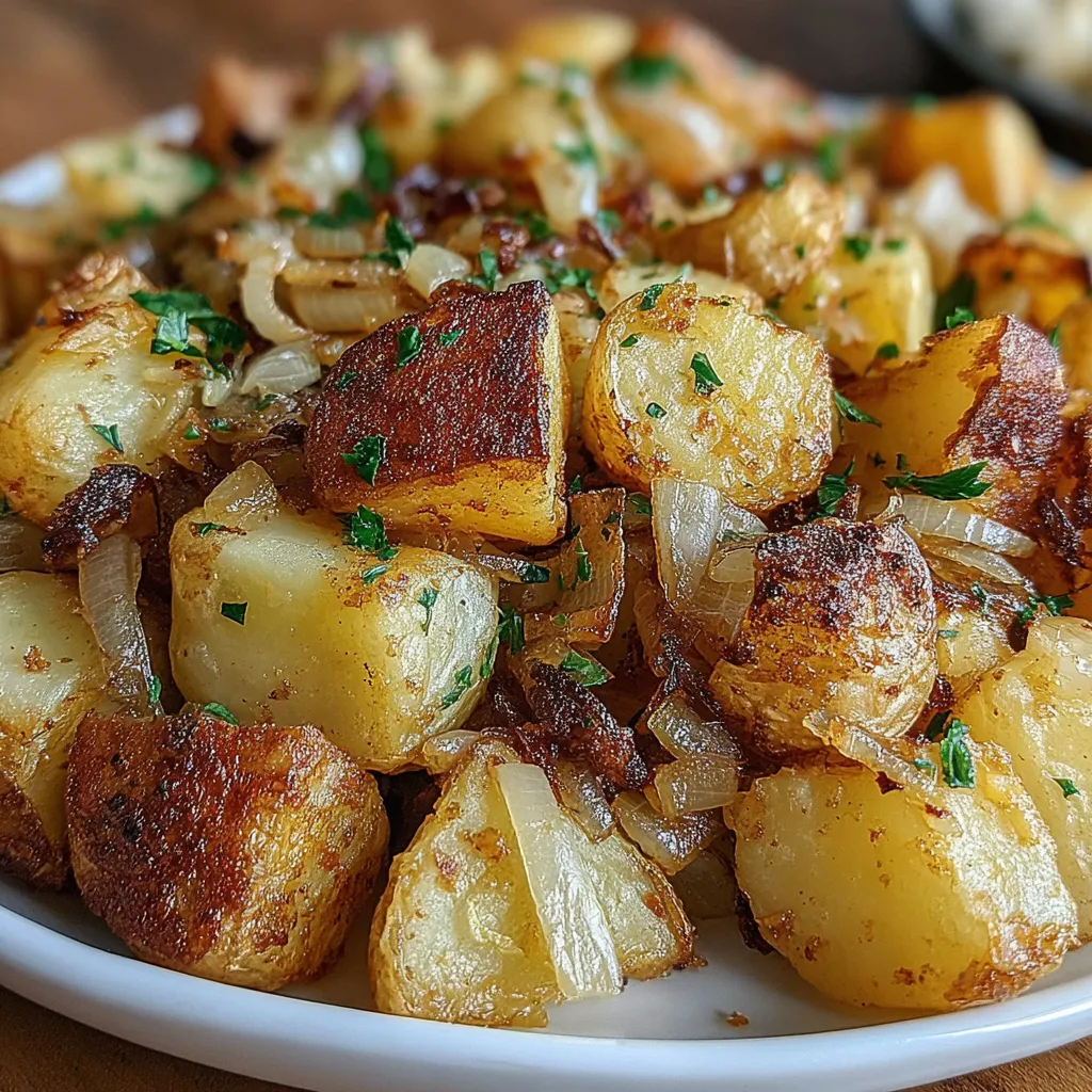 Oven Fried Potatoes & Onions