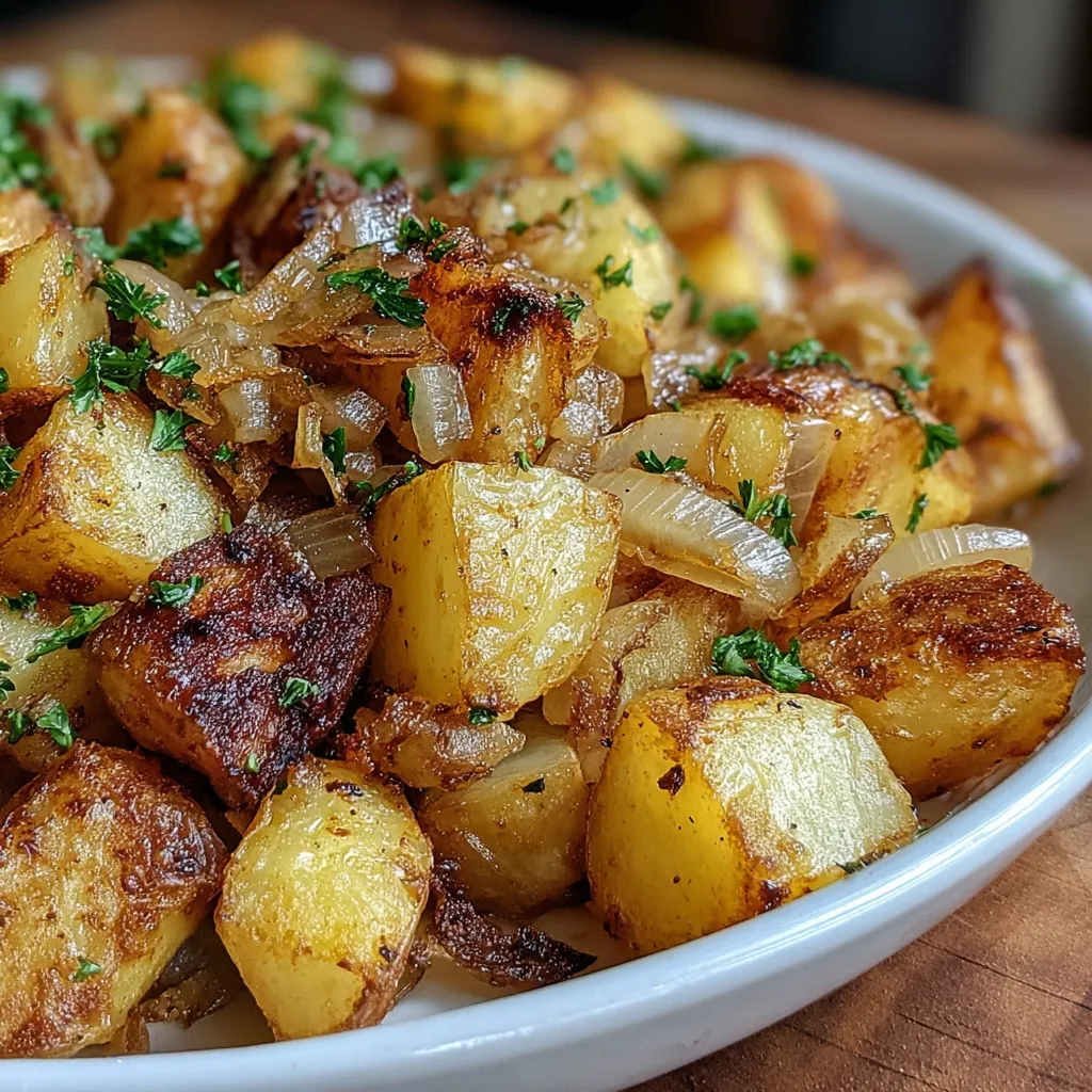 Oven Fried Potatoes & Onions