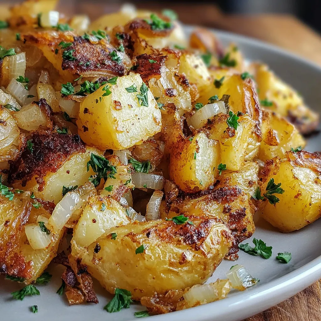 Oven Fried Potatoes & Onions
