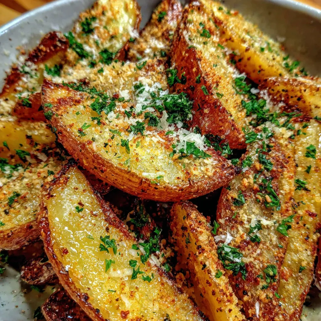 Garlic Parmesan Potato Wedges