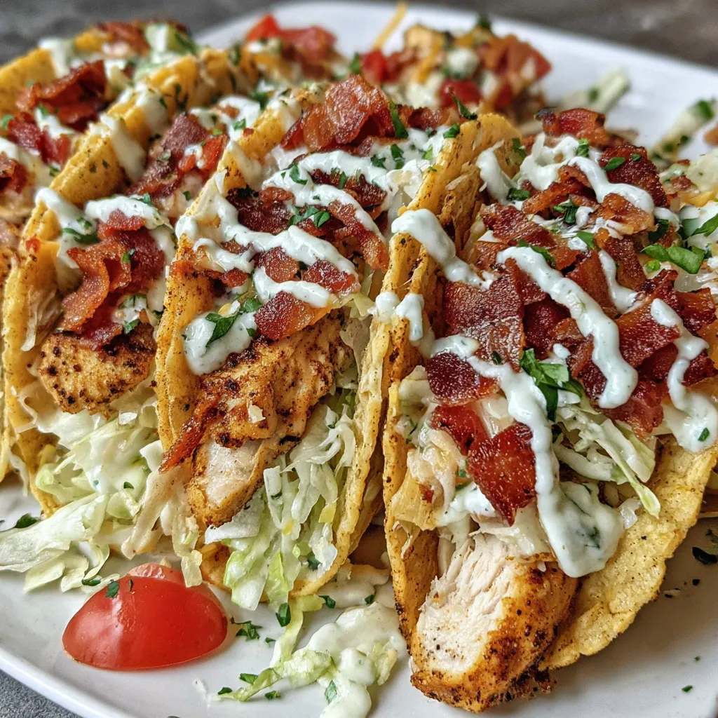 Chicken Bacon Ranch Tacos