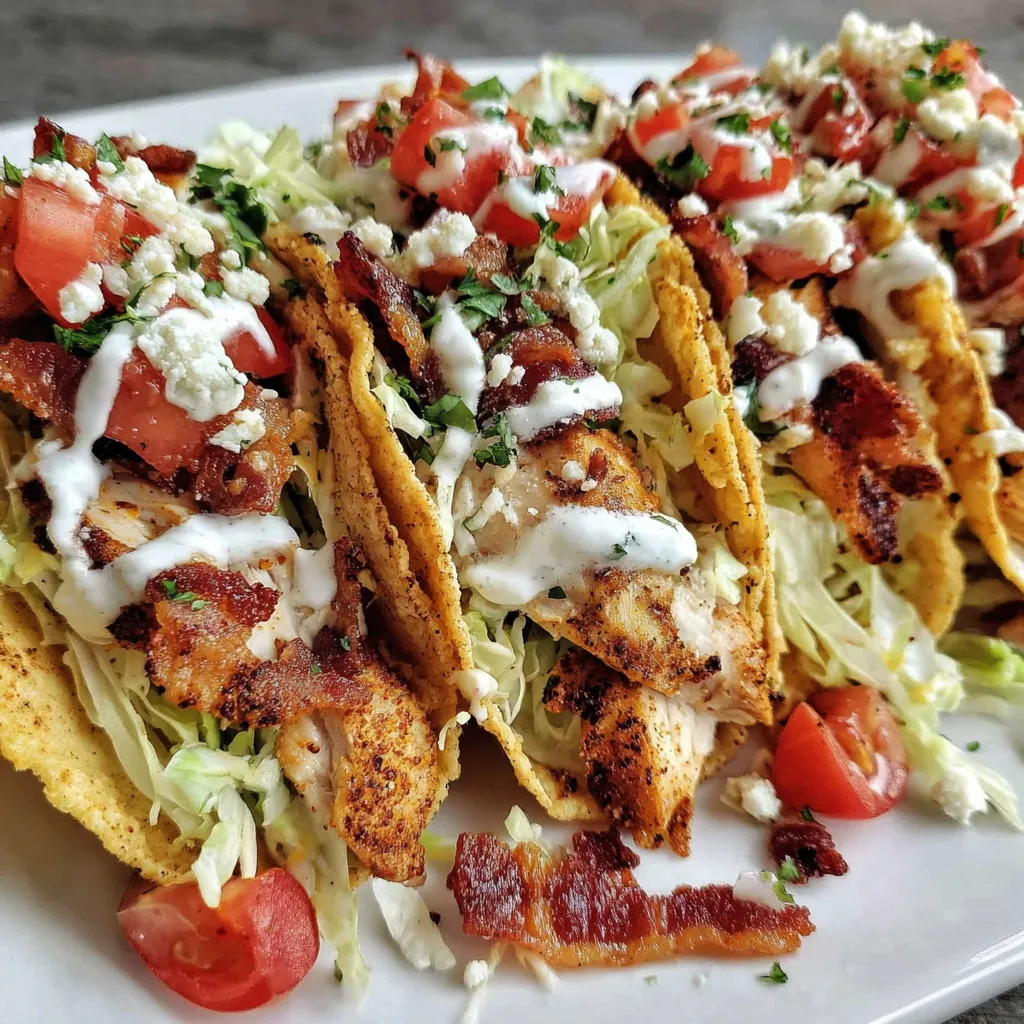 Chicken Bacon Ranch Tacos