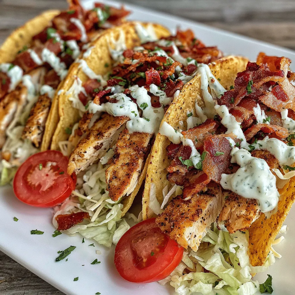 Chicken Bacon Ranch Tacos