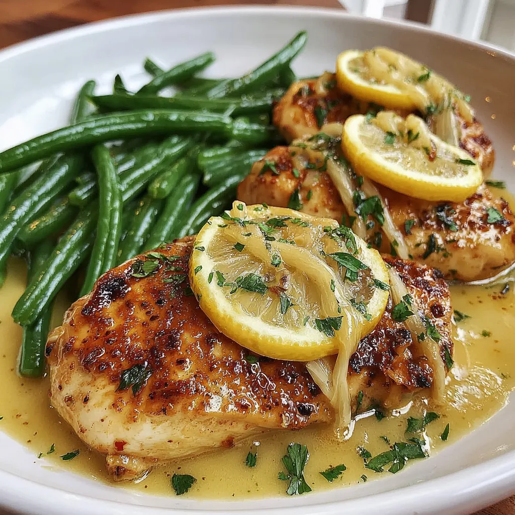 Lemon Garlic Butter Chicken and Green Beans Skillet recipe