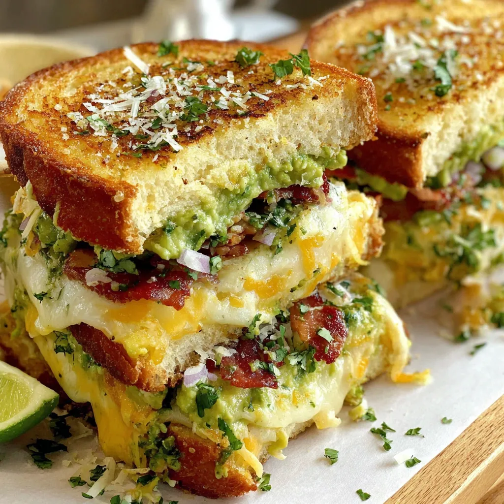 Bacon Guacamole Grilled Cheese