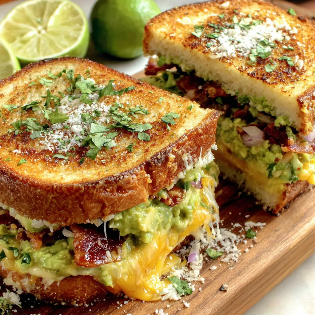 Bacon Guacamole Grilled Cheese