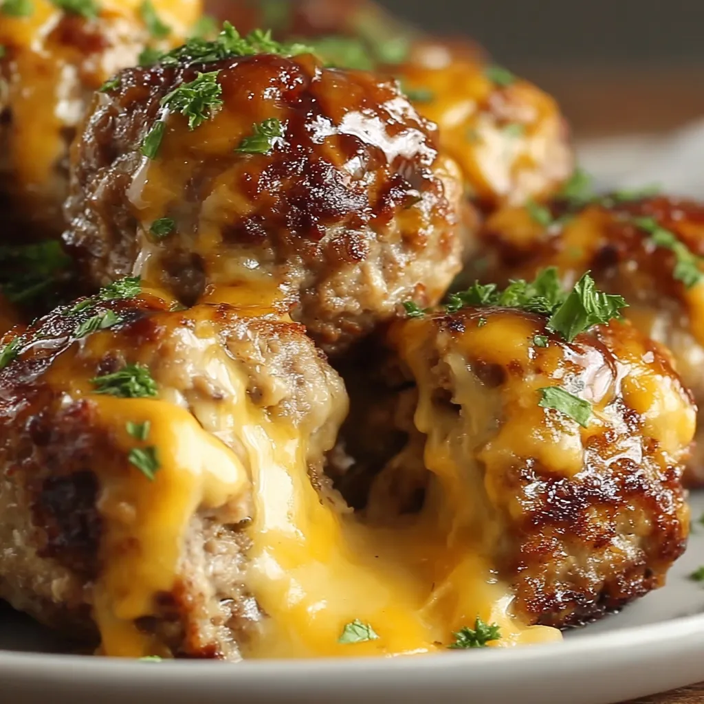 Cheesy Stuffed Meatloaf Bites