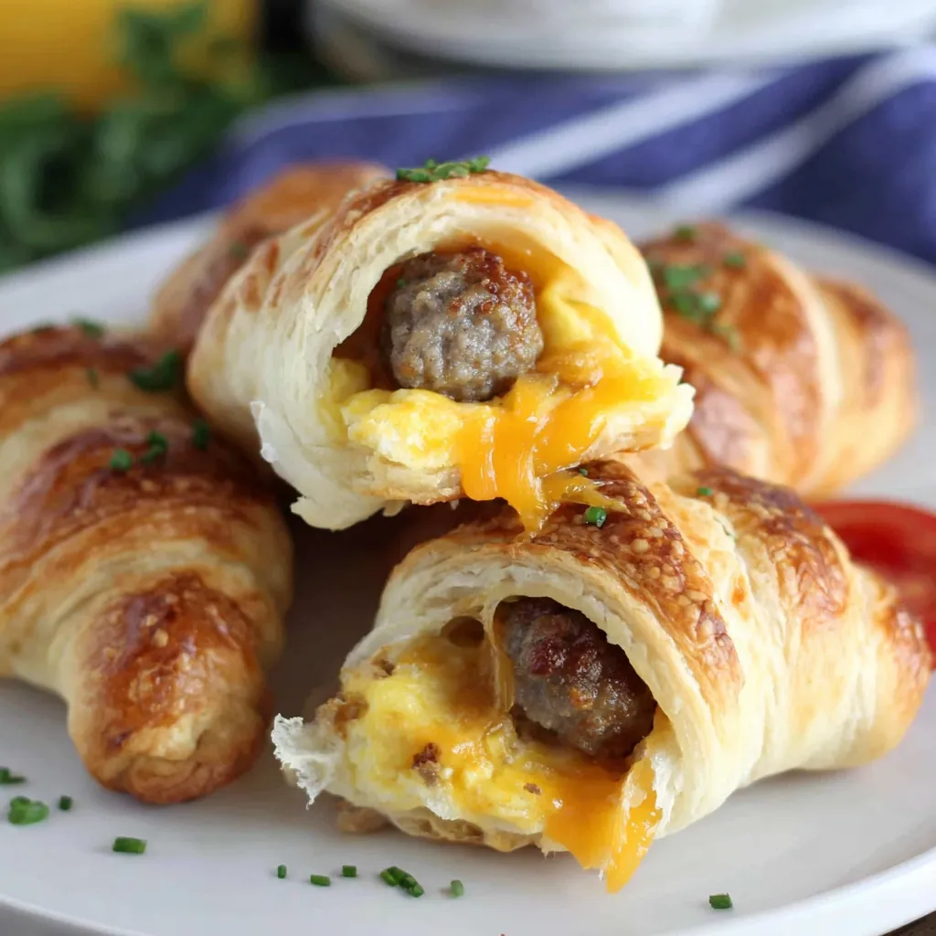 Sausage, Egg, Cheese Breakfast Crescent Roll Ups