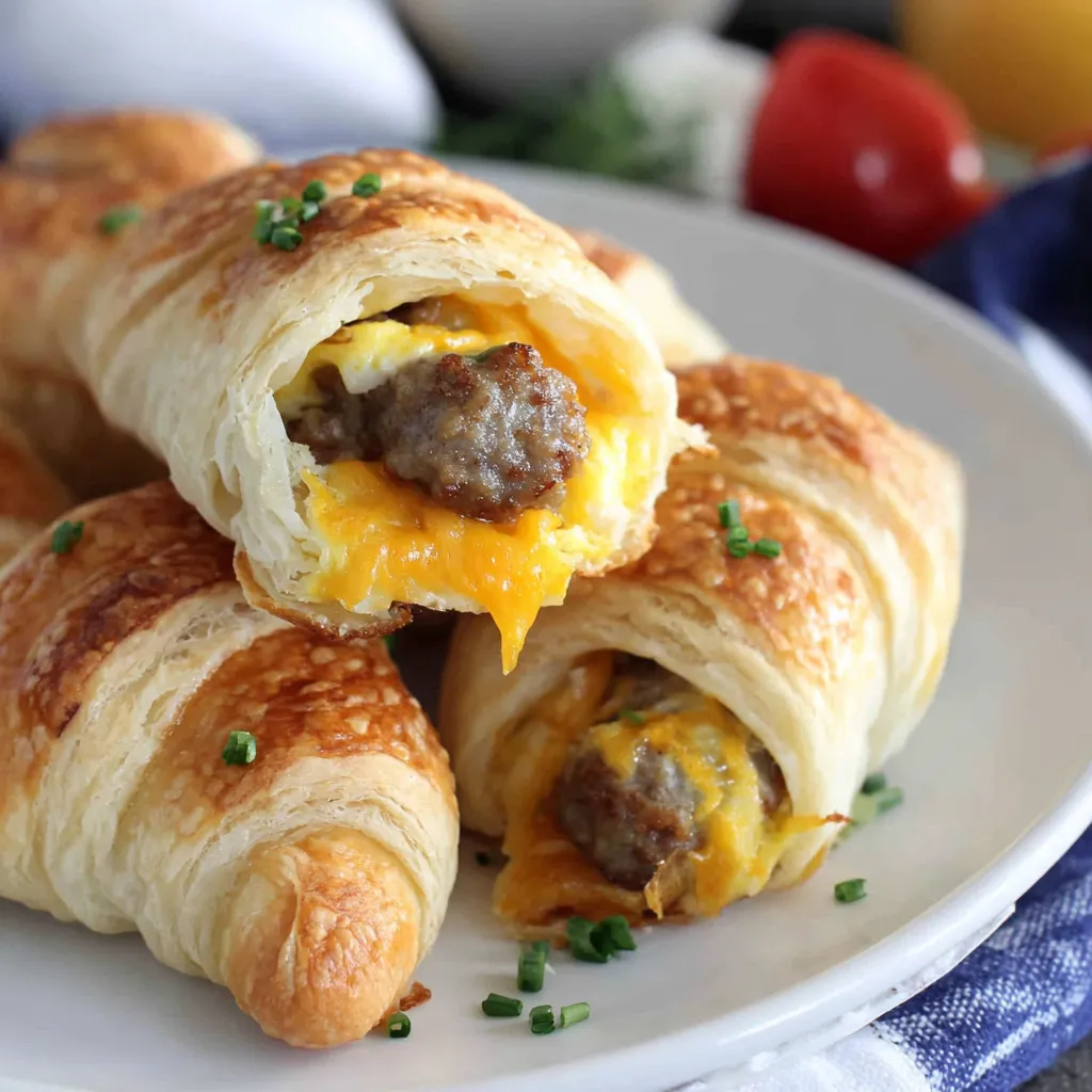 Sausage, Egg, Cheese Breakfast Crescent Roll Ups
