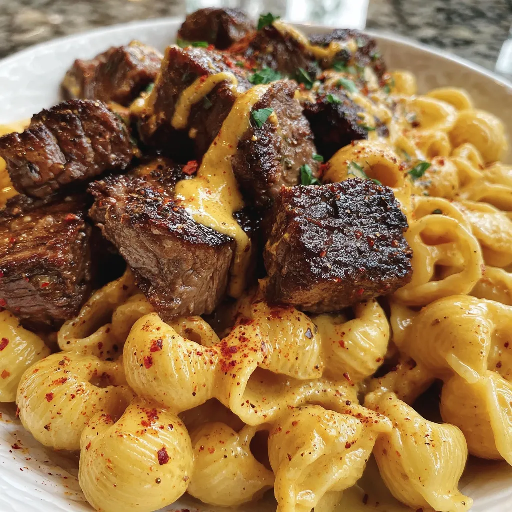 Garlic Butter Steak Bites with Chipotle Cheddar