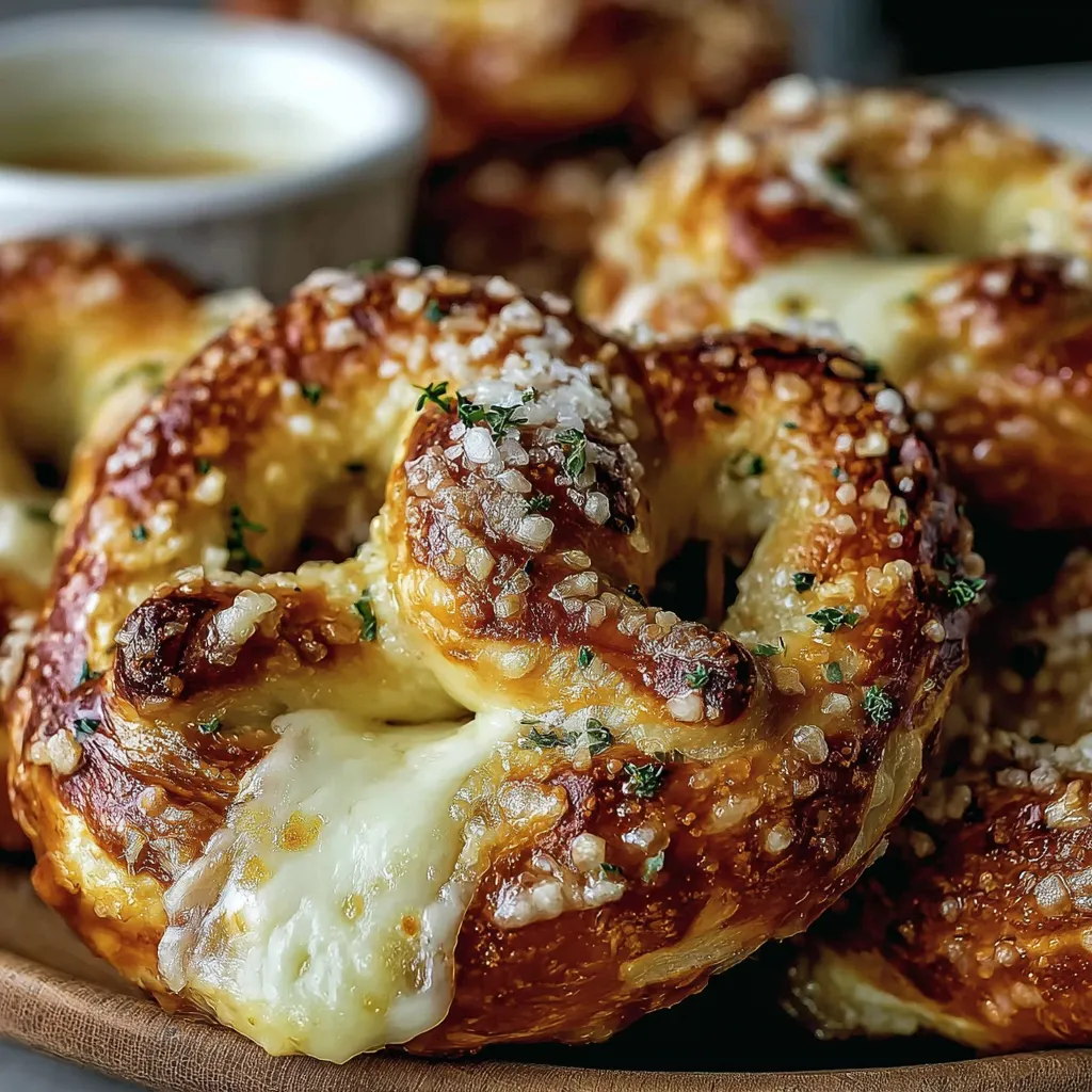 Mozzarella Stuffed Soft Pretzels Recipe