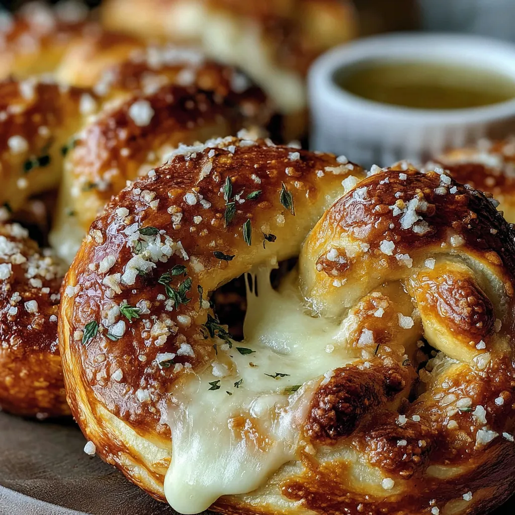Mozzarella Stuffed Soft Pretzels Recipe