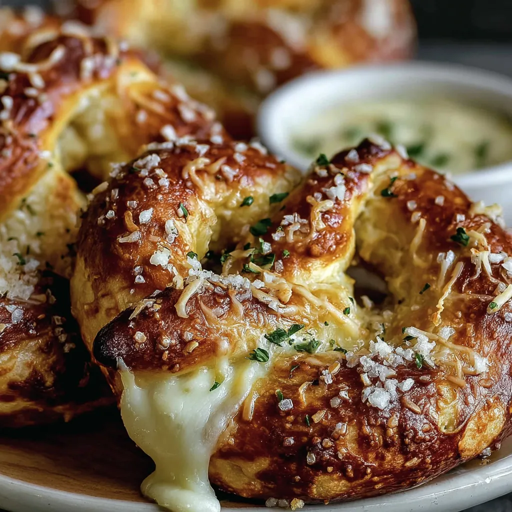 Mozzarella Stuffed Soft Pretzels Recipe