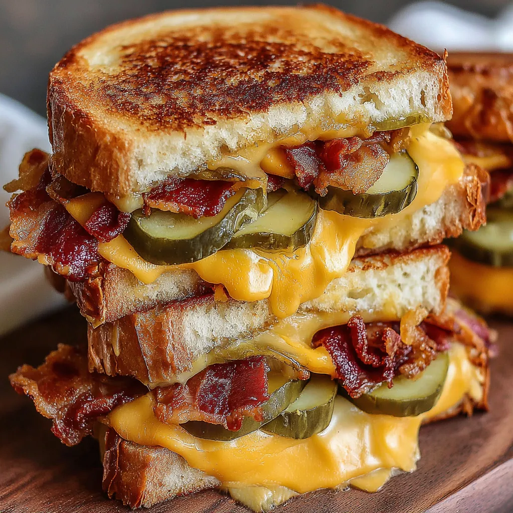 Dill Pickle Bacon Grilled Cheese