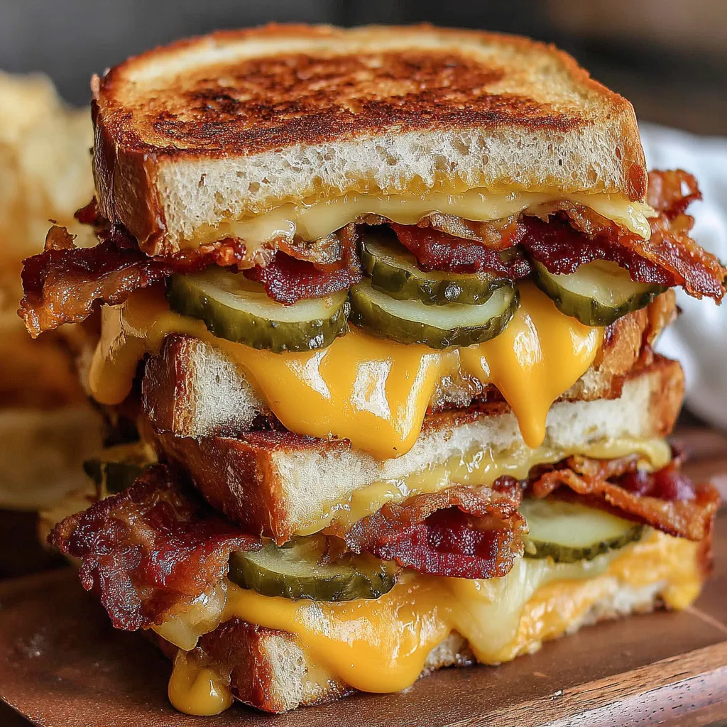 Dill Pickle Bacon Grilled Cheese