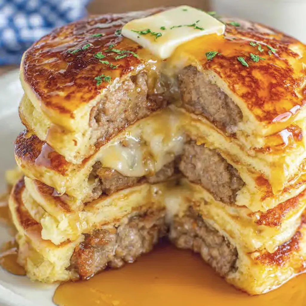 Sausage Dipped Pancakes