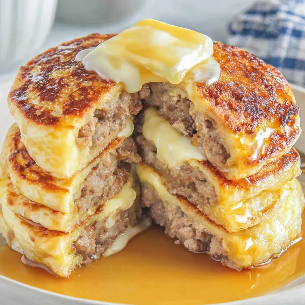 Sausage Dipped Pancakes