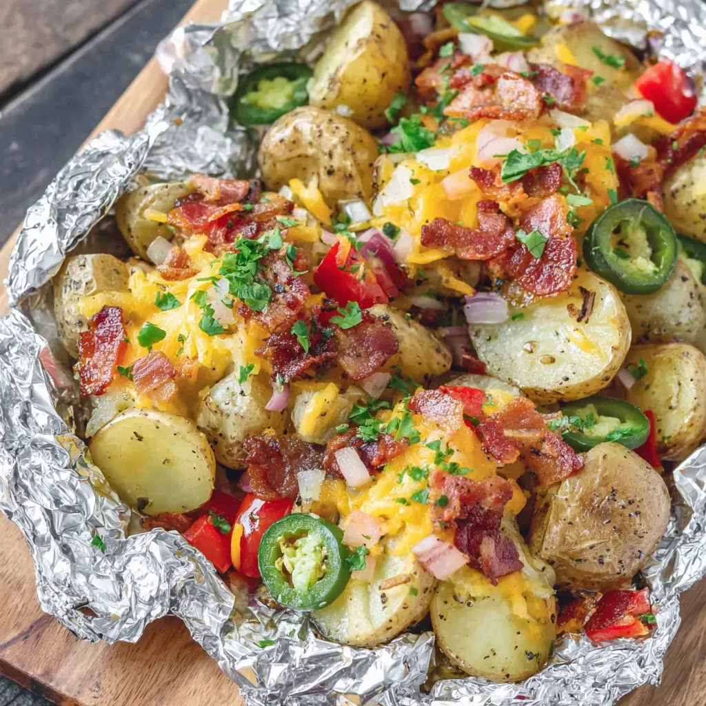 Bacon Ranch Foil Wrapped Potatoes