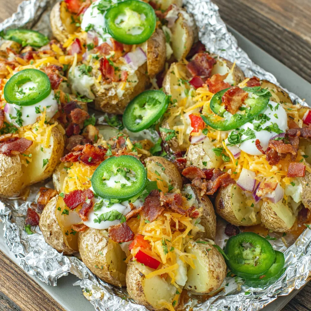 Bacon Ranch Foil Wrapped Potatoes