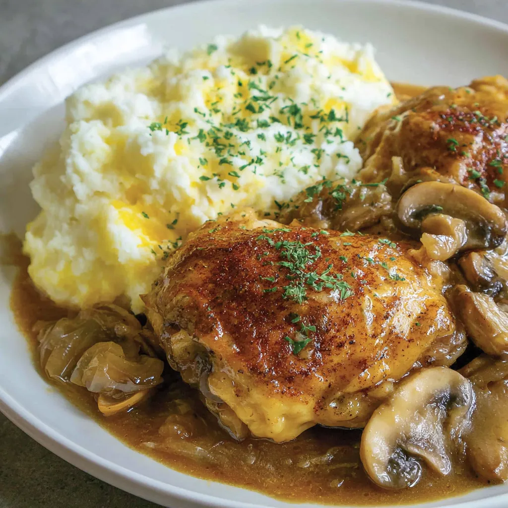Slow Cooker Smothered Chicken