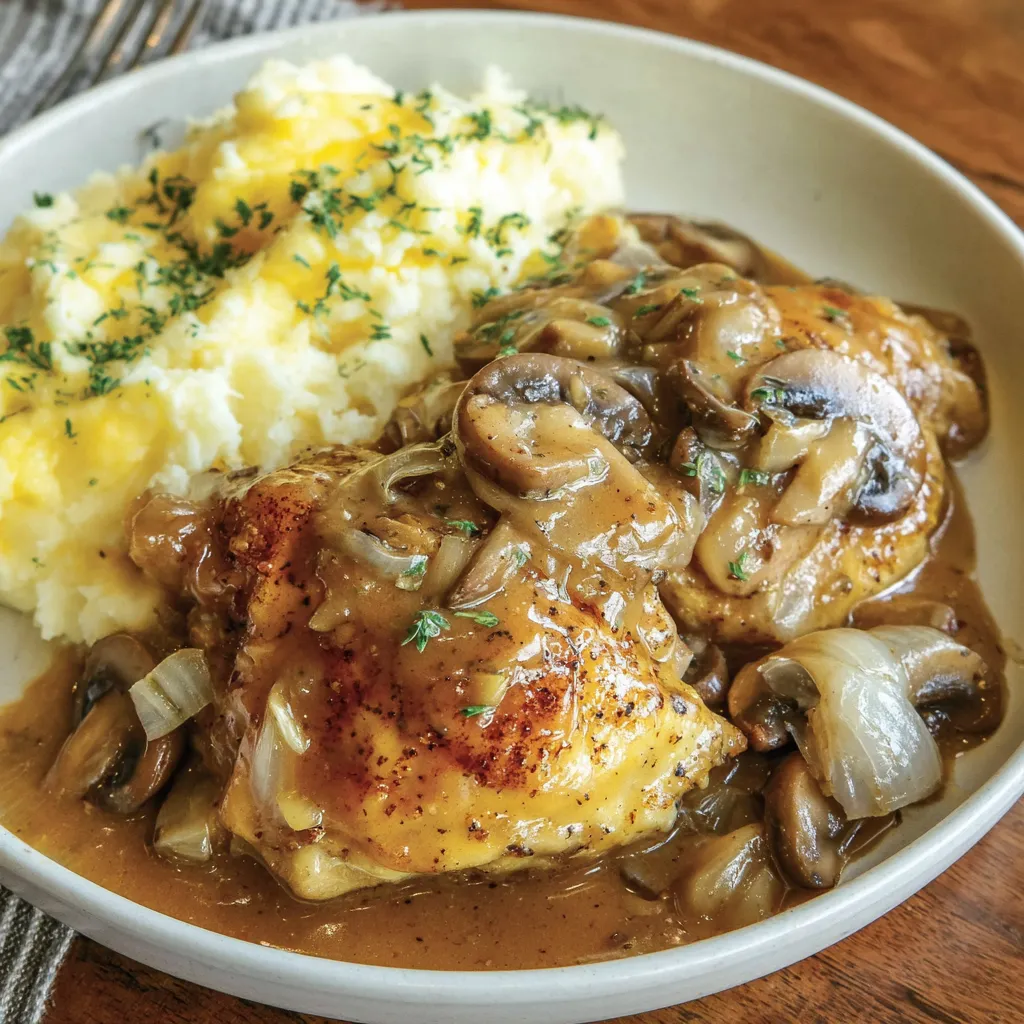 Slow Cooker Smothered Chicken