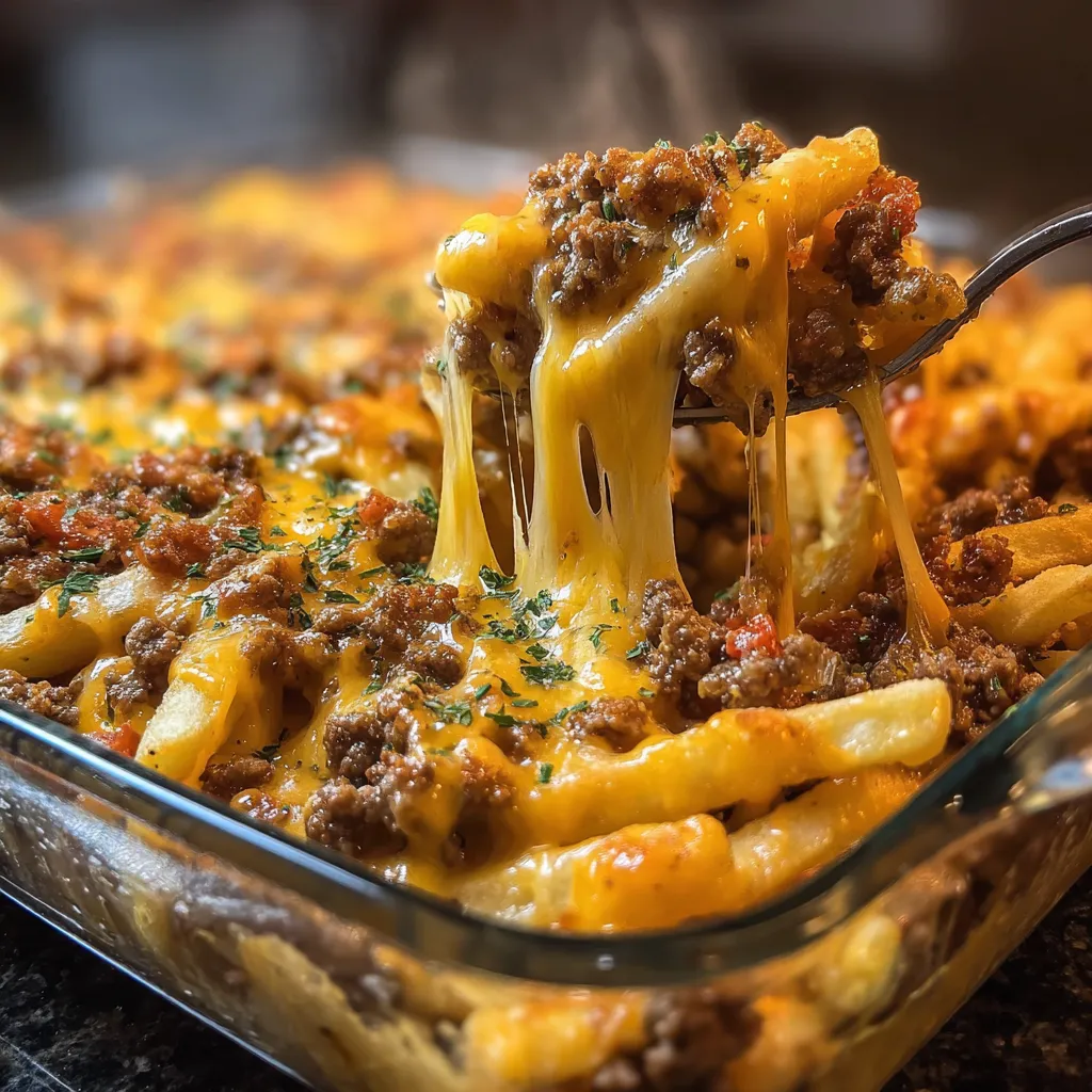 A dish of food with a spoon in it.