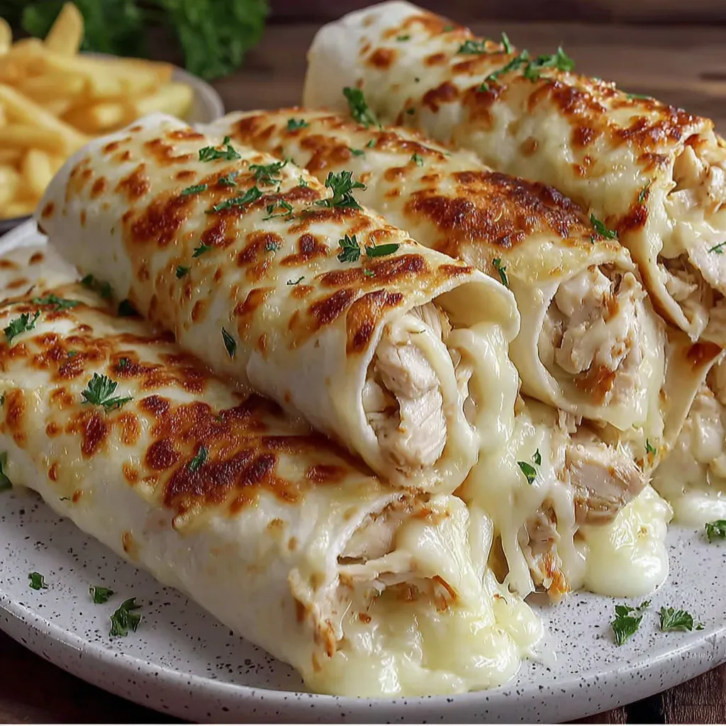 A plate of food with chicken and cheese.