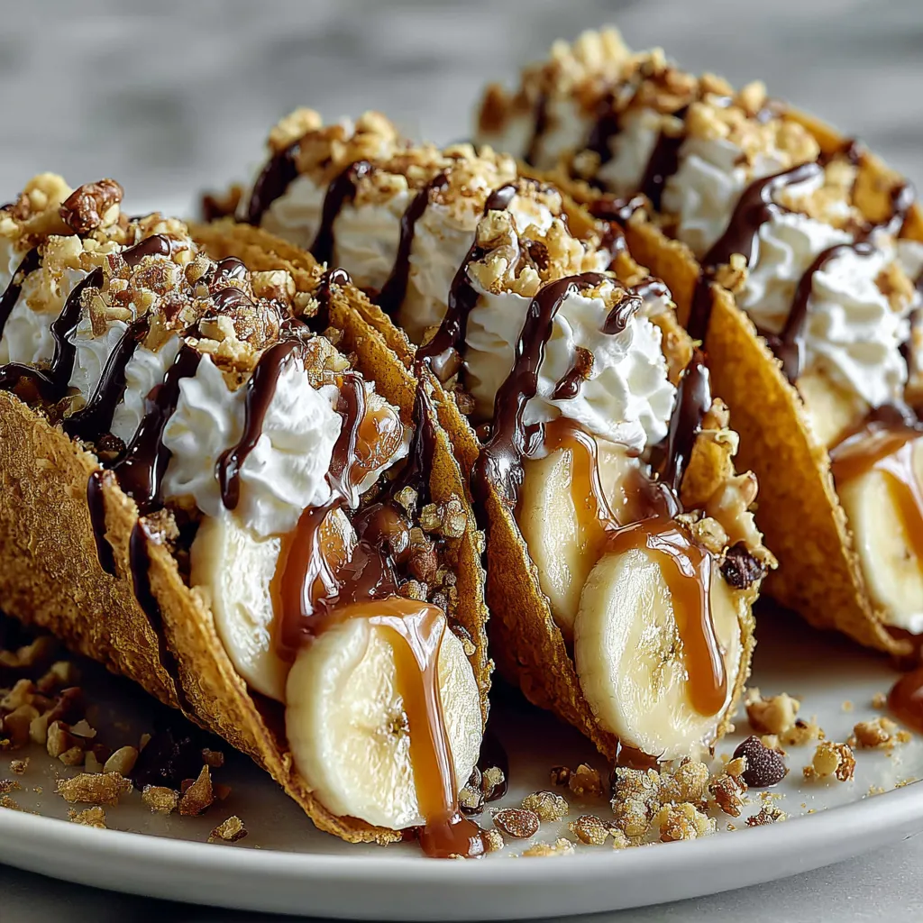 Banana split with whipped cream and chocolate.