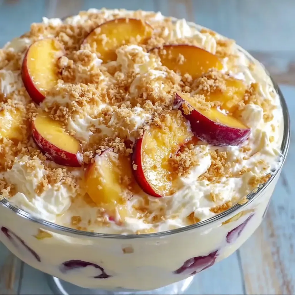 A bowl of fruit topped with whipped cream.