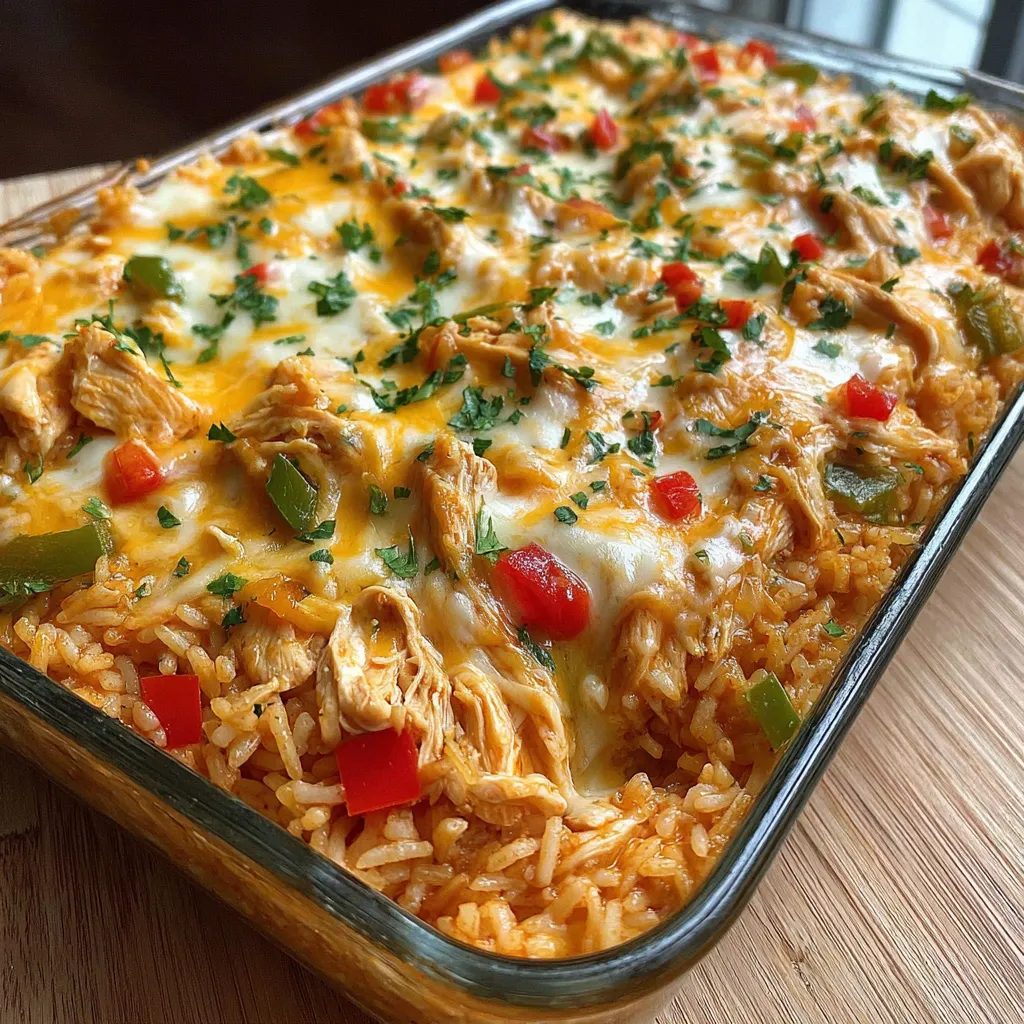 A dish of chicken and rice.