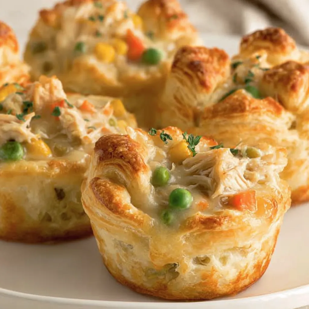 A plate of food with a pastry on it.