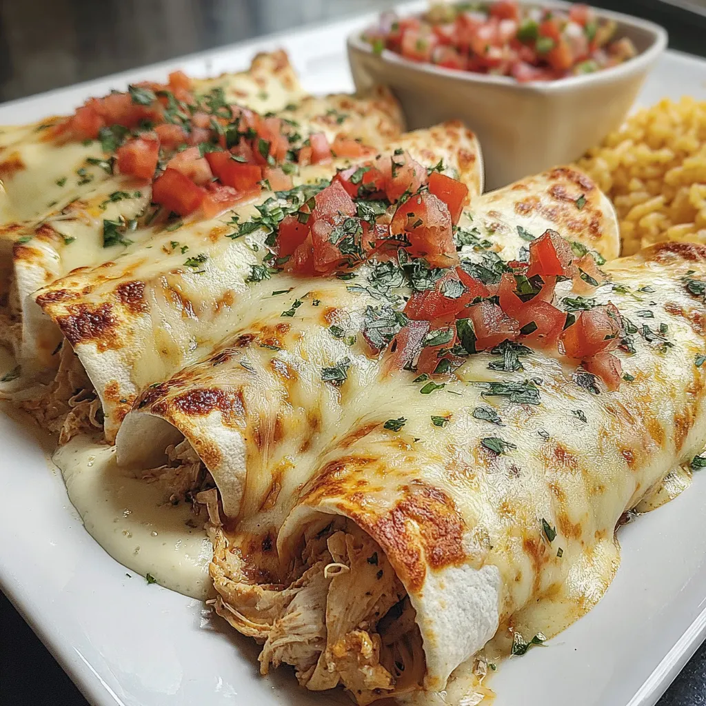 A plate of food with a burrito and a bowl of salsa.