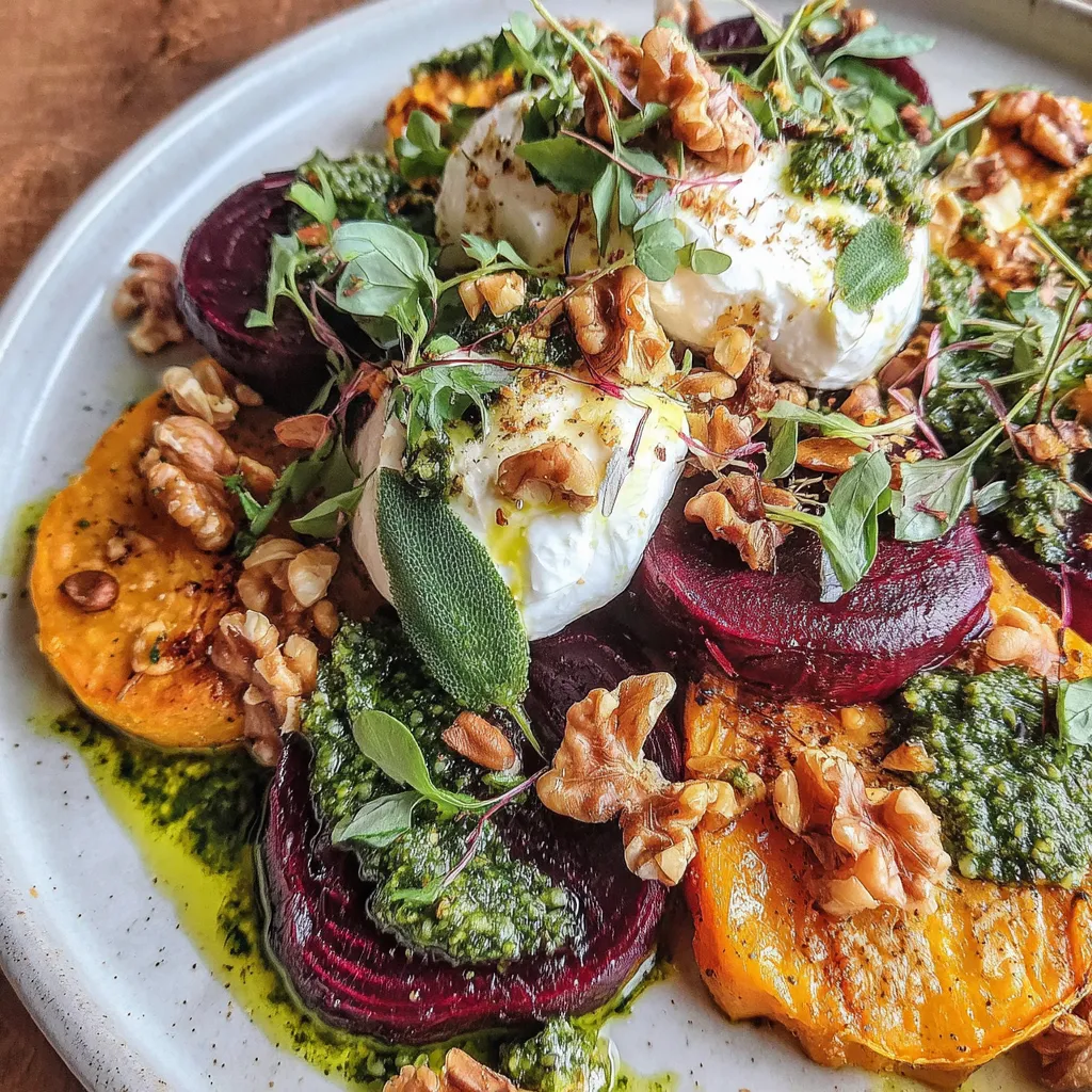 A plate of food with a variety of vegetables and cheese.