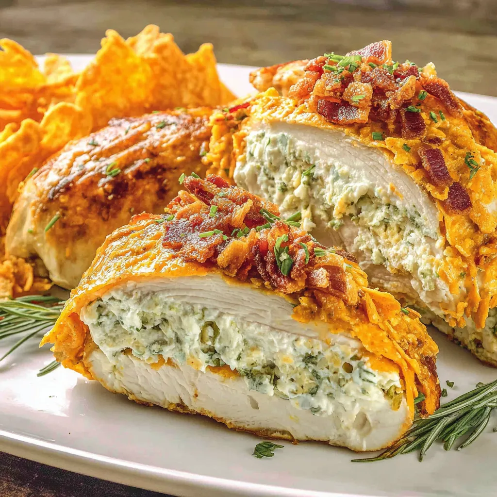 A plate of food with bacon and cheese.