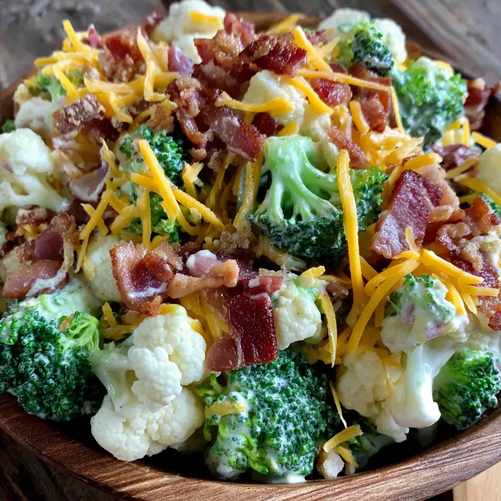 A bowl of food with bacon and cheese.