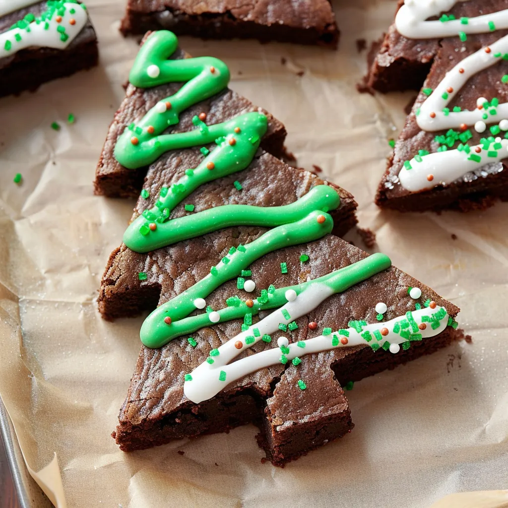 Christmas Tree Brownies