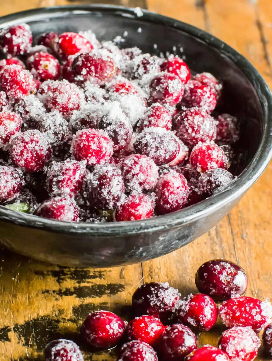 The Easiest Sugared Cranberries