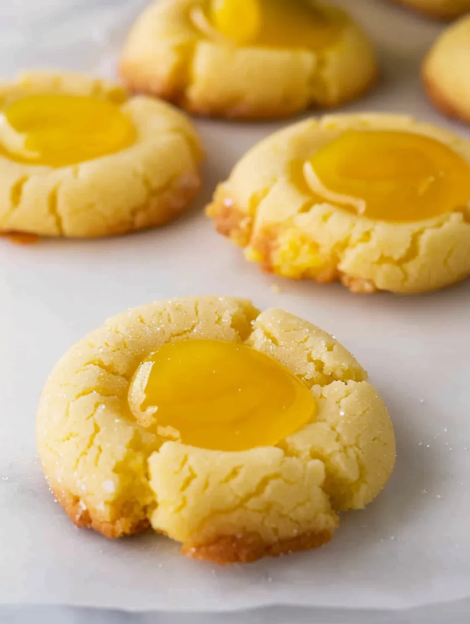 Lemon Curd Cookies (Thumbprint!)