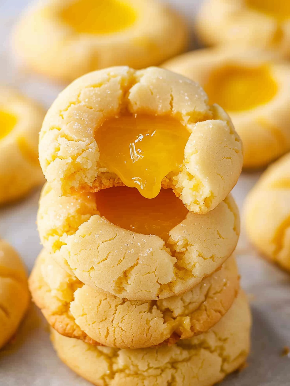 Lemon Curd Cookies (Thumbprint!)